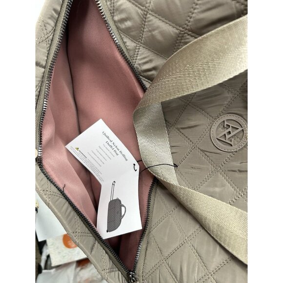 ADRIENNE VITTADINI ROLLING DUFFLEL Bag Color “Taupe” NWT Msrp $385 - Picture 5 of 13
